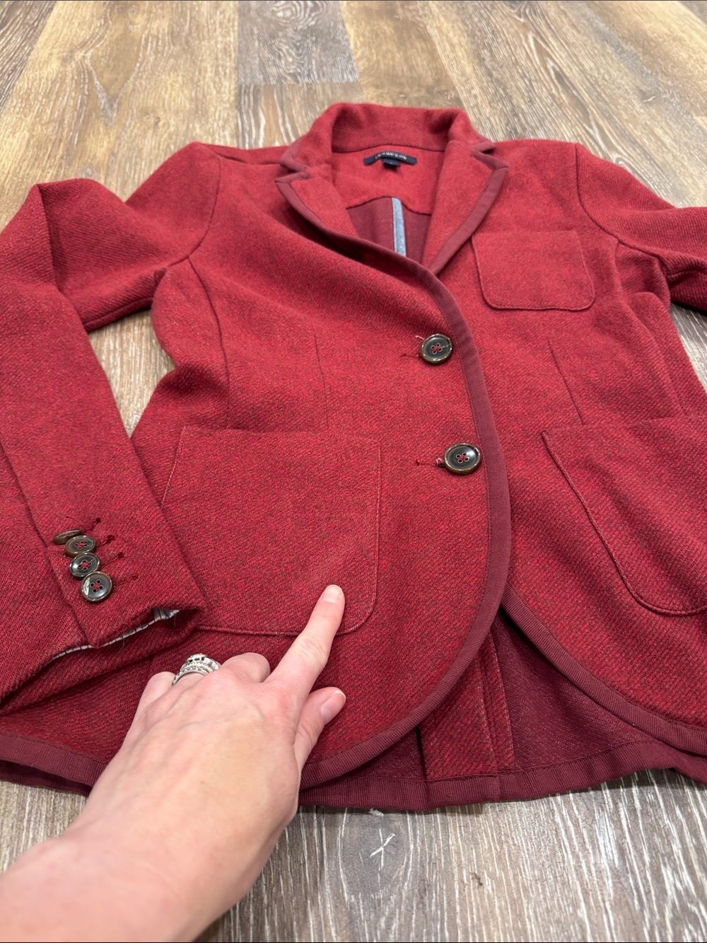 Lands’ End: Blazer, red, size 4 - Picture 2 of 7